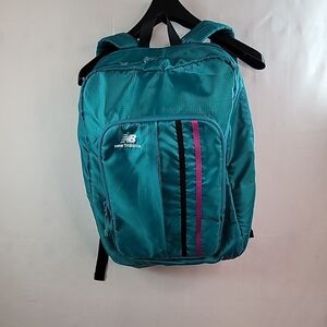 New Balance Teal Backpack with Pink and Black Accents
